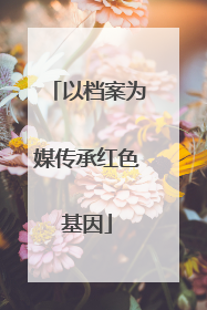 以档案为媒传承红色基因